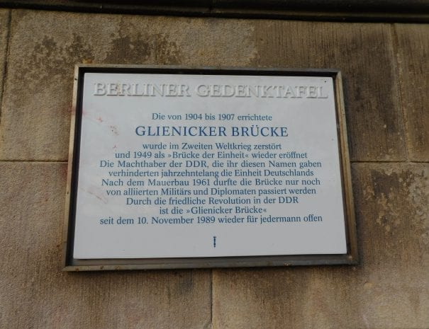 Gedenktafel Glienicker Brücke